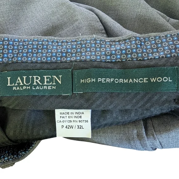 Lauren Ralph Lauren Charcoal Dress Pants 42W/32L - Picture 2 of 4